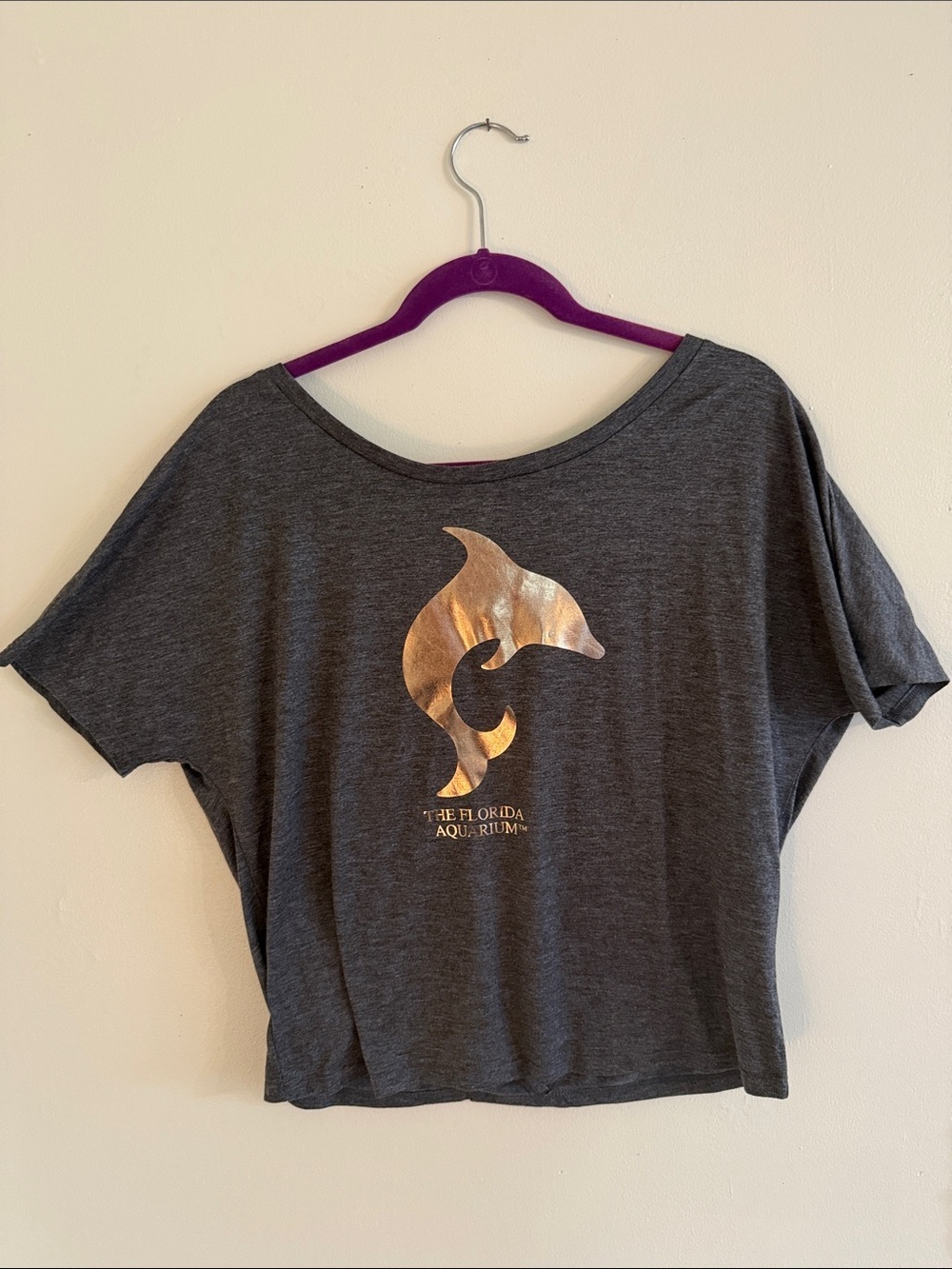 Women's Charcoal Dolphin Tee